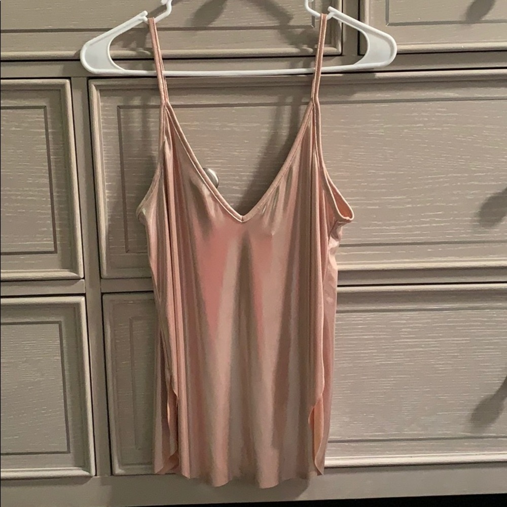 Shiny Blush Pink Cami Tank